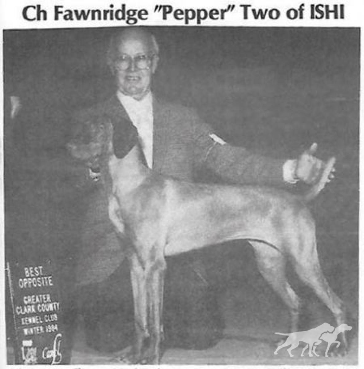 Fawnridge Pepper Two Of Ishi